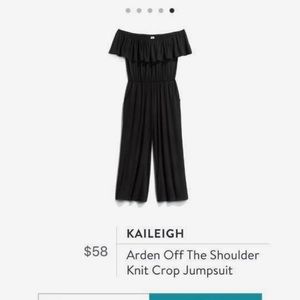 Kaileigh Off the Shoulder Cropped Jumpsuit